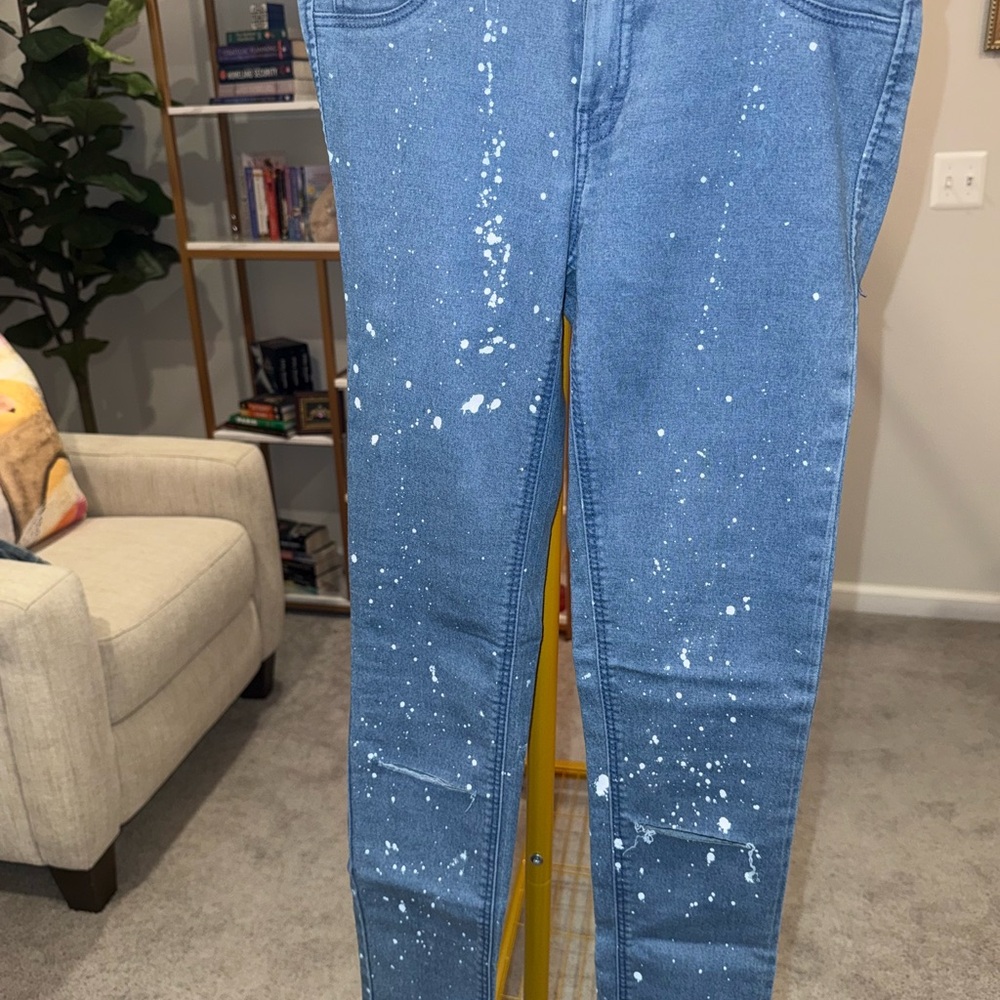 Blue Splatter Women's Jeans